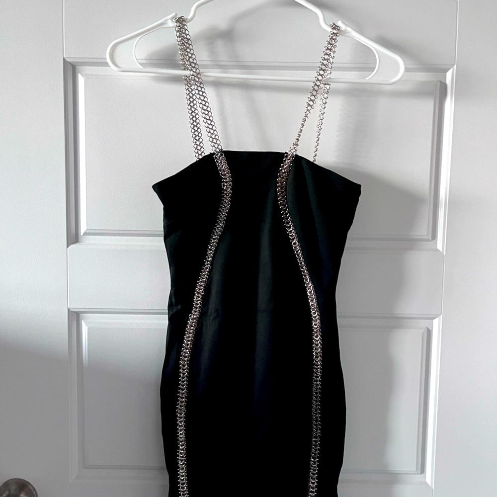 Sexy black mini dress